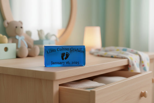 Personalized Solid Glass Brick