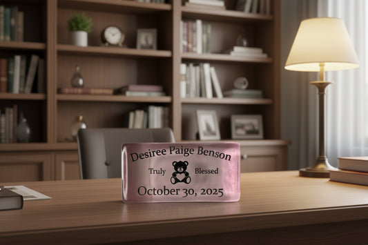 Personalized Solid Glass Brick