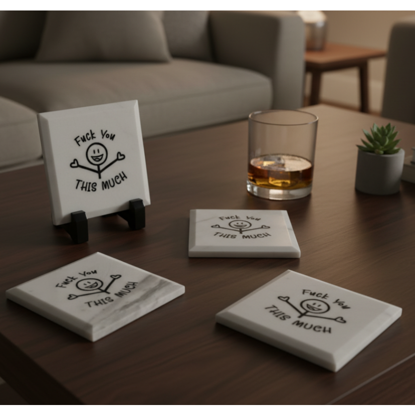 Classy & Crassy Marble Coasters