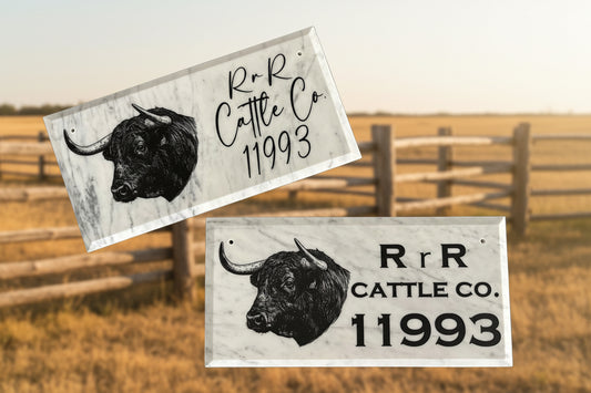Custom 6"x12" Marble Signs